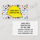 用具およびハードウェアヘルメットの建築業者 名刺 (正面/裏面)