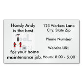 用具の人の便利屋の名刺の磁石 マグネット名刺 (正面)