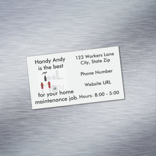 用具の人の便利屋の名刺の磁石 マグネット名刺 (インサイチュ)