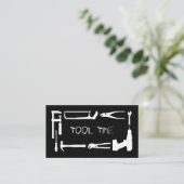 用具の便利屋の建築の白黒 名刺 (スタンド正面)