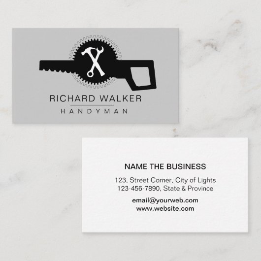 用具の便利屋の整備士の自動大工工業 名刺 (正面/裏面)