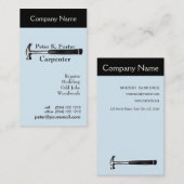 用具の大工のハンマー修理人サービス 名刺 (正面/裏面)