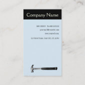 用具の大工のハンマー修理人サービス 名刺 (裏面)