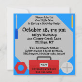 用具の研修会の誕生日のパーティの招待状 招待状 (裏面)