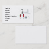 用具の絵画と綴られる人ビジネスに用具を使って下さい 名刺 (正面/裏面)