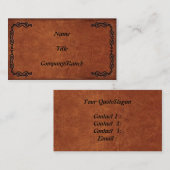 用具を使われたレザールックの名刺2 名刺 (正面/裏面)