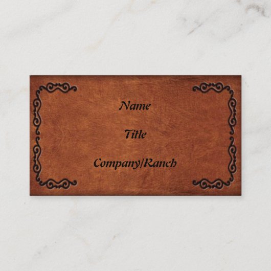 用具を使われたレザールックの名刺2 名刺 (正面)