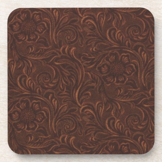 用具を使われた革コースター コースター (正面)