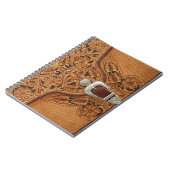 用具を使われた革パターンノート ノートブック (左側)