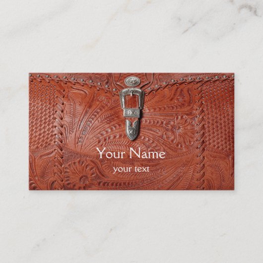 用具を使われた革名刺 名刺 (正面)