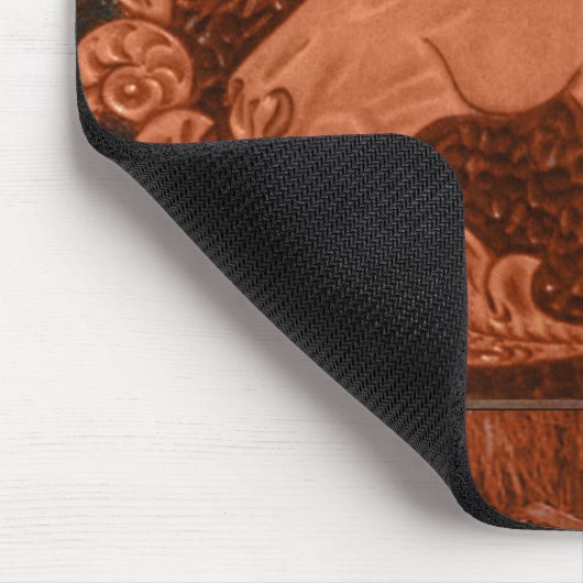 用具を使われた革"馬"の西部のマウスパッド マウスパッド (コーナー)