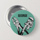 用具カスタムなモノグラム及び色ボタン 缶バッジ (正面&裏面)