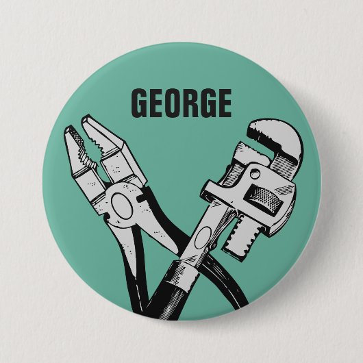 用具カスタムなモノグラム及び色ボタン 缶バッジ (正面)