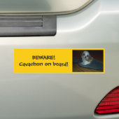 用心して下さい! Cavachon船上に! バンパーステッカー (車上)