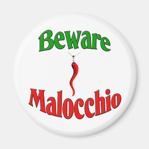用心して下さいMalocchio (悪のまなざし)を マグネット