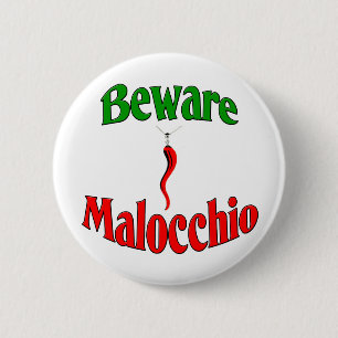 用心して下さいMalocchio (悪のまなざし)を 缶バッジ
