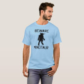 用心して下さいMinotaur (黒)を Tシャツ (正面フル)
