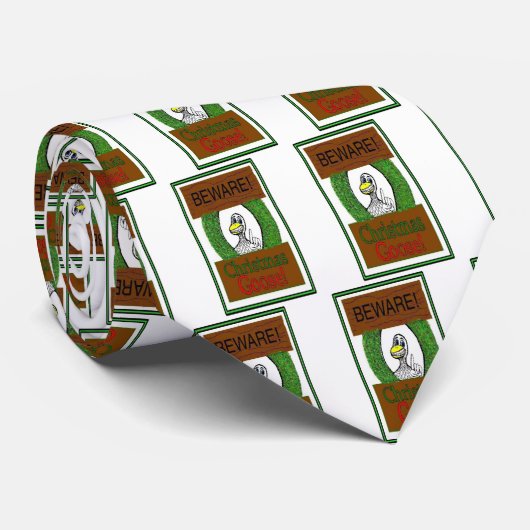 用心しろ!クリスマスグース!ホリおもしろいデータイ ネクタイ (ロール)