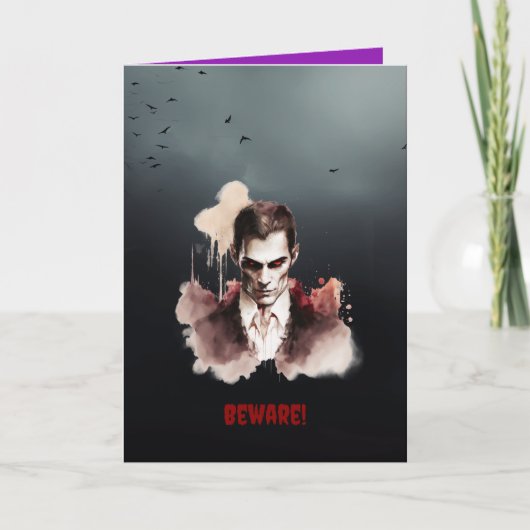 「用心しろ！」 二つ折りグリーティングカード カード (正面)