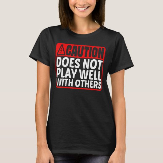 用心し遊ては利かない Tシャツ (正面)