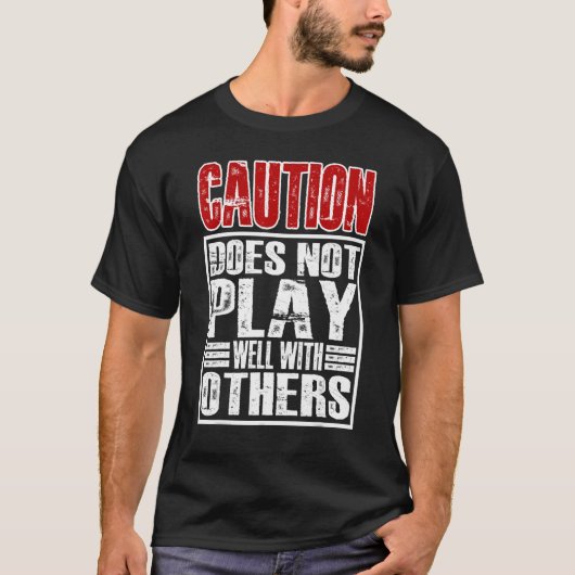 用心し遊ては利かない Tシャツ (正面)
