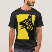 用心する犬 Tシャツ (正面)
