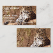 用心深いヒョウの名刺 名刺 (正面/裏面)