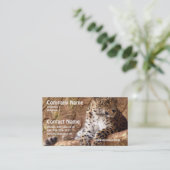 用心深いヒョウの名刺 名刺 (スタンド正面)