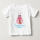 用心深いピーカーブ式納屋イースター|ブタ2 ベビーTシャツ (正面)