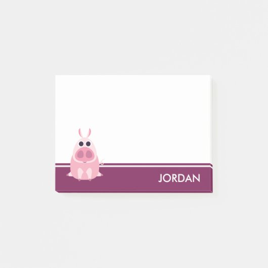 用心深いブタ ポストイット (正面)