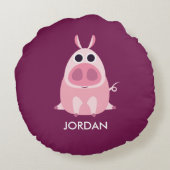 用心深いブタ ラウンドクッション (裏面)