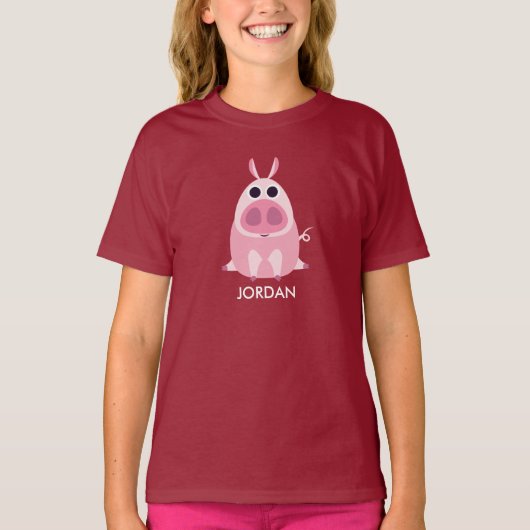 用心深いブタ Tシャツ (正面)