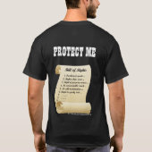 用心深い目は私を-権利章典保護します Tシャツ (裏面)