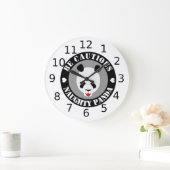 用心深くノーパンダ ラージ壁時計 (ホーム)