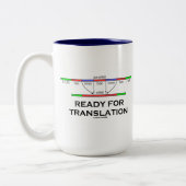 用意して下さいの翻訳(mRNAへの前mRNA) ツートーンマグカップ (左)