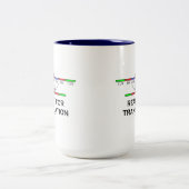 用意して下さいの翻訳(mRNAへの前mRNA) ツートーンマグカップ (中央)