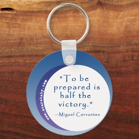 用意するのは勝利の半分インスパイアの引用文 キーホルダー (正面)