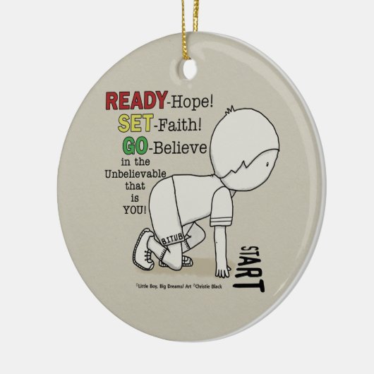 用意セット行け信じ! セラミックオーナメント (左)