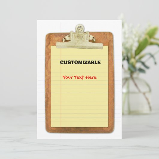 用箋挟及び紙はカスタマイズ 招待状 (スタンド正面)