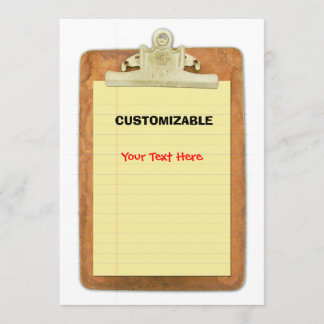 用箋挟及び紙はカスタマイズ 招待状