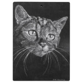 用箋挟猫の顔(ボーダレスな) クリップボード (裏面)