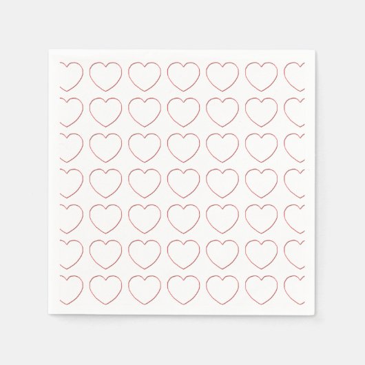 用紙ナプキン – 行のワイヤハート スタンダードカクテルナプキン (正面)
