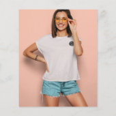 用紙 | ゴールドグリッター フォト スウィート シックスティーン サンクス チラシ (裏面)