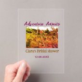 田んぼ冒険ブライダルシャワー名fa アクリル招待状 (インサイチュ (ポータブル))