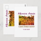 田園での冒険が待っています - 結婚前お祝い名前に ポストカード (正面/裏面)