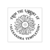 田園のひまわり#1 丸図書館の本の名前 ラバースタンプ (インプリント)