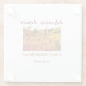 田園の冒険が待っている - 結婚前お祝いの名前を追加 ガラスコースター (裏面)