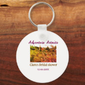 田園の冒険が待っている - 結婚前のお祝いの名前を入力 キーホルダー (正面)