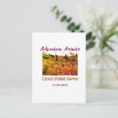 田園の冒険が待っている - 結婚前のお祝いの名前を追加 ポストカード (スタンド正面)