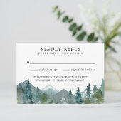 田園の山林でのウェディング出欠確認 出欠カード (スタンド正面)